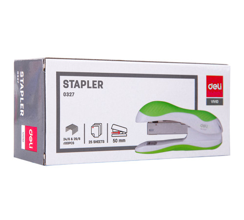 Степлер DELI до 20 листов, ассорти
