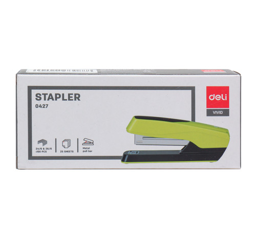 Степлер DELI "Е0427" до 25 листов, ассорти