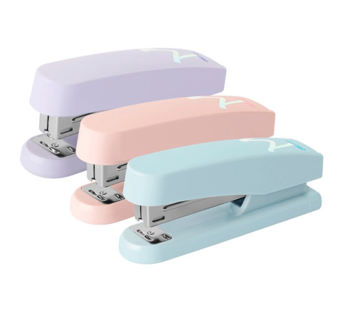 Степлер DELI "Macaron", пластиковый корпус,  до 25 листов, ассорти