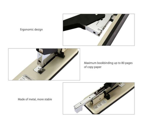 Степлер металлический DELI до 80 листов  (скобы №23/6 - 23/13)