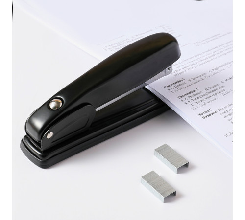 Степлер металлический DELI "0324" до 25 листов, черный
