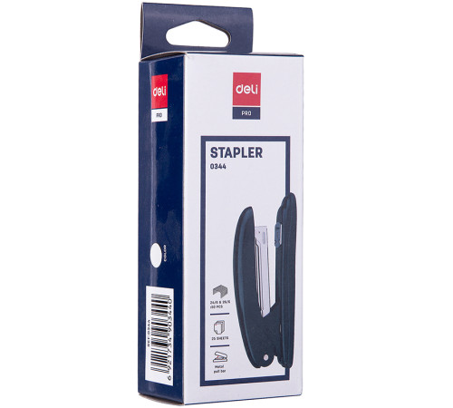 Степлер металлический DELI "Е0344" до 25 листов, ассорти