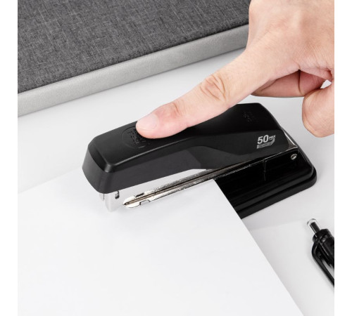 Степлер металлический DELI "Е0414S" до 50 листов, черный
