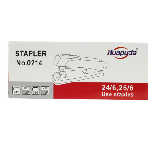 Степлер металлический "8214" до 25 листов, ассорти