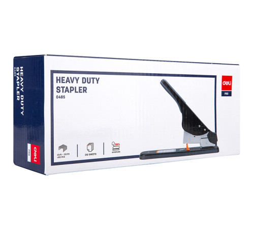 Степлер мощный DELI до 210 листов (скобы №23/6 - 23/23  ) черный 