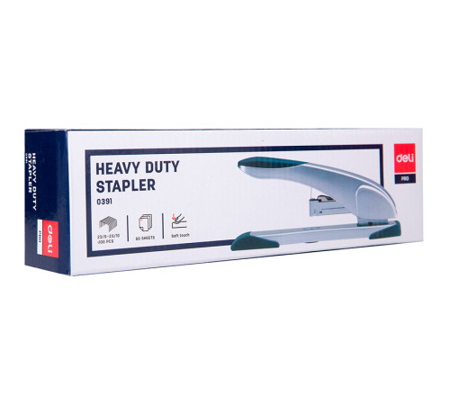 Степлер мощный DELI до 60 листов (скобы 23/6 - 23/10)