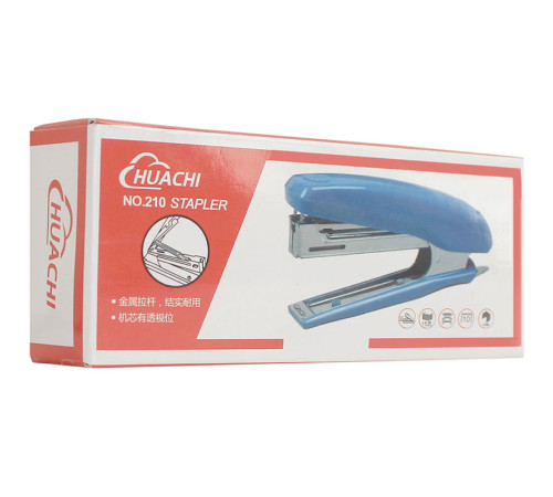 Степлер "8209S", пластиковый корпус, до 15 листов, ассорти