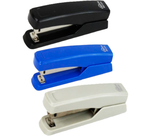 Степлер "8211S", пластиковый корпус, до 15 листов, ассорти