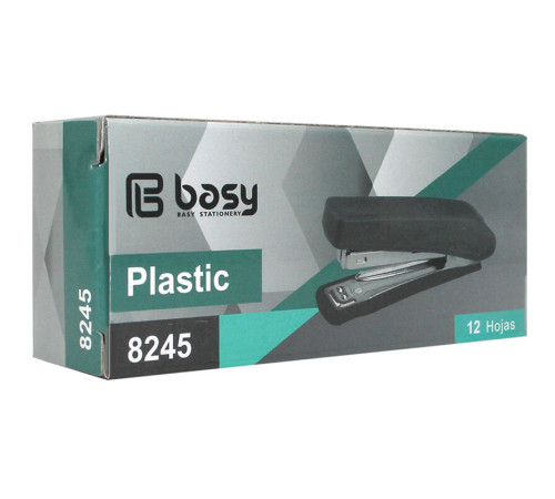 Степлер "8245", пластиковый корпус, до 12 листов, черный