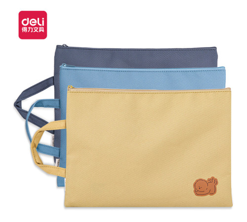 Сумка-шоппер DELI, 1 отделение на молнии, 325 x 240 мм, полиэстер, ассорти