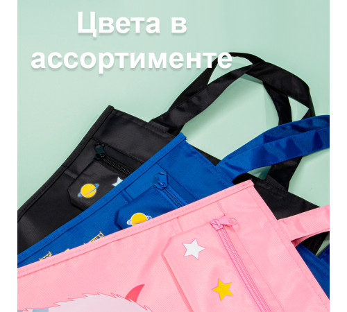 Сумка-шоппер DELI "Монстрики", 1 отделение, 330 x 185 x 125 мм, полиэстер, ассорти