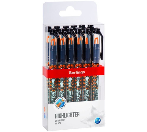 Текстовыделитель Berlingo "Textline HL450", 0,5-4 мм, оранжевый