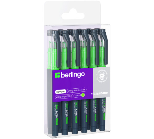 Текстовыделитель Berlingo "Textline HL450", 0,5-4 мм, зеленый