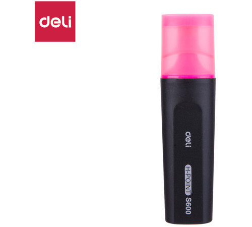 Текстовыделитель DELI "S600" 1-5 мм, розовый