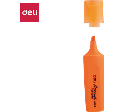Текстовыделитель DELI "S621" 1-5 мм, оранжевый