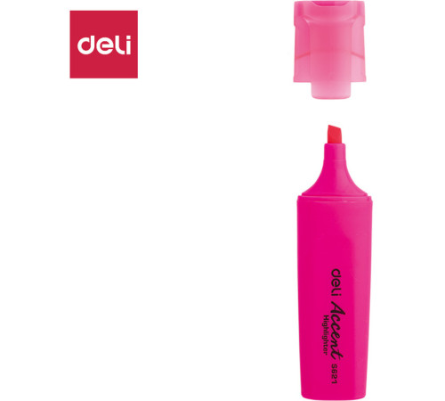 Текстовыделитель DELI "S621" 1-5 мм, розовый 