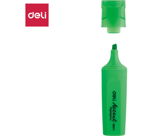 Текстовыделитель DELI "S621" 1-5 мм, зеленый
