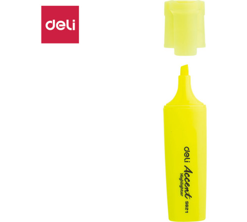 Текстовыделитель DELI "S621" 1-5 мм, желтый 