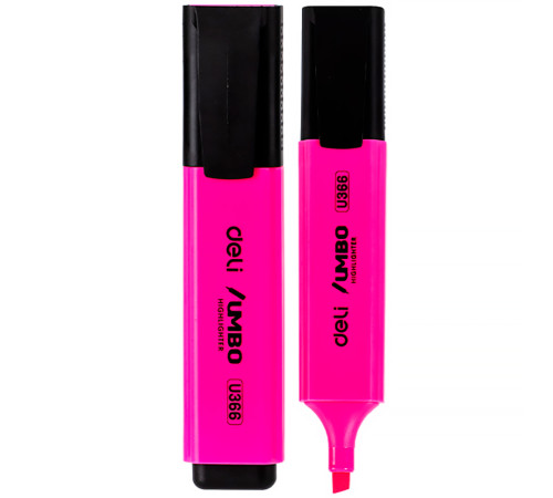 Текстовыделитель DELI "U366" 1-5 мм, розовый