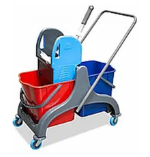 Тележка для уборки "Uctem", двухвёдерная по 18л., с отжимным механизмом 