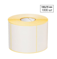 Термотрансферные бумажные полуглянцевые этикетки 100х70 мм (1000 шт/рул)