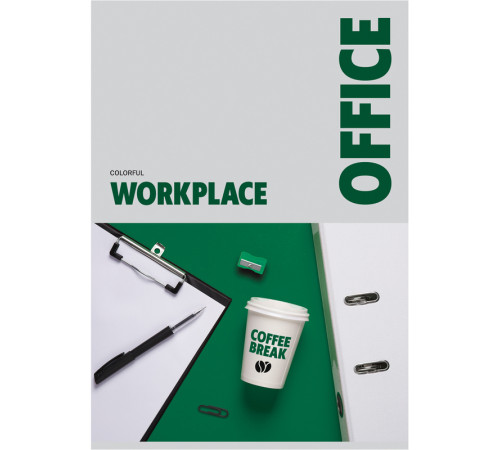 Тетрадь общая BG "Office", А4, 80 листов в клетку, на скрепке