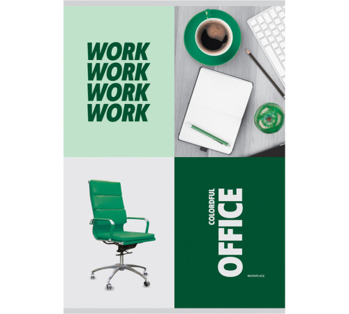 Тетрадь общая BG "Office", А4, 80 листов в клетку, на скрепке