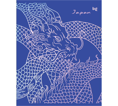 Тетрадь общая BG "Синий цвет", А5, 48 листов в клетку, суперэконом на скрепке