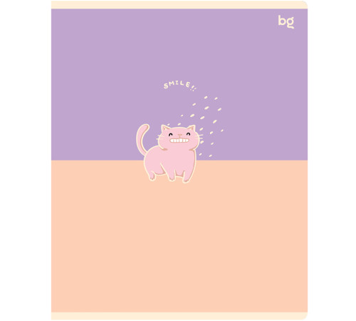 Тетрадь общая BG "Smile", А5, 48 листов в клетку, на скрепке