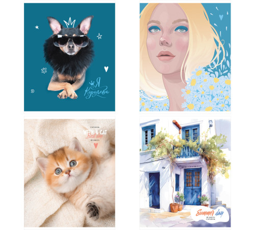 Тетрадь общая BG "Super Mix-20", А5, 48 листов в клетку, на скрепке