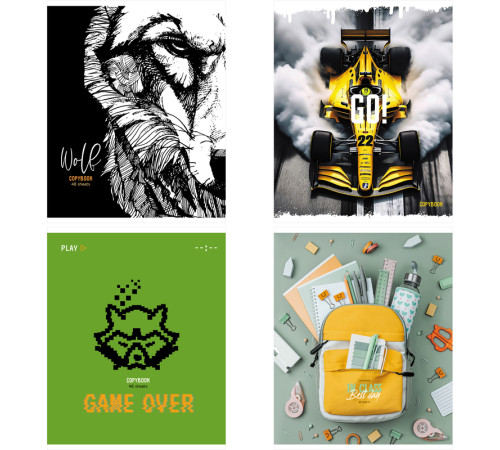 Тетрадь общая BG "Super Mix-20", А5, 48 листов в клетку, на скрепке