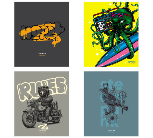 Тетрадь общая BG "Super Mix-20", А5, 48 листов в клетку, на скрепке