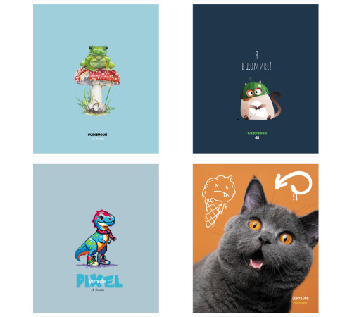 Тетрадь общая BG "Super Mix-20", А5, 48 листов в клетку, на скрепке