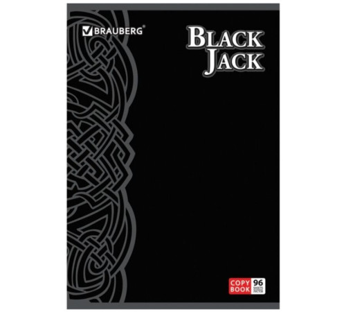 Тетрадь общая BRAUERG "Блэк Джэк", А4, 96 листов в клетку, выборачный лак, на скрепке