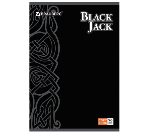 Тетрадь общая BRAUERG "Блэк Джэк", А4, 96 листов в клетку, выборачный лак, на скрепке