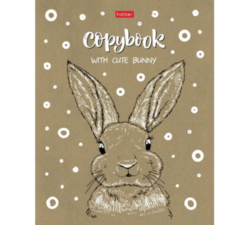 Тетрадь общая Hatber "Милые зверьки", А5, 48 листов в клетку, крафт-картон, на скрепке, ассорти