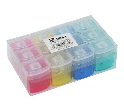 Точилка BASY пластмассовая, с прозрачным контейнером