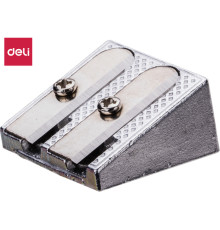 Точилка DELI, 2 лезвия, металлическая