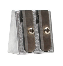 Точилка DELI, 2 лезвия, металлическая