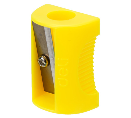 Точилка DELI пластмассовая, 1 лезвие, ассорти