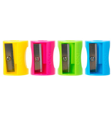 Точилка DELI пластмассовая, 1 лезвие, ассорти