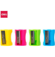 Точилка DELI пластмассовая, 1 лезвие, ассорти