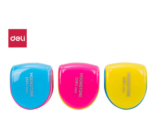 Точилка DELI пластмассовая, с  контейнером