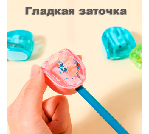 Точилка DELI пластмассовая, с  контейнером