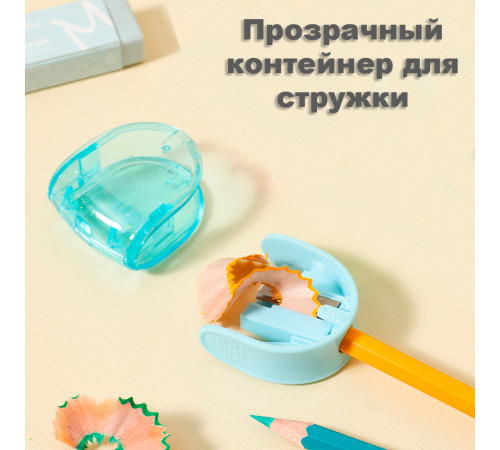 Точилка DELI пластмассовая, с  контейнером