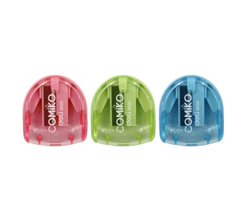 Точилка DELI пластмассовая, с  контейнером