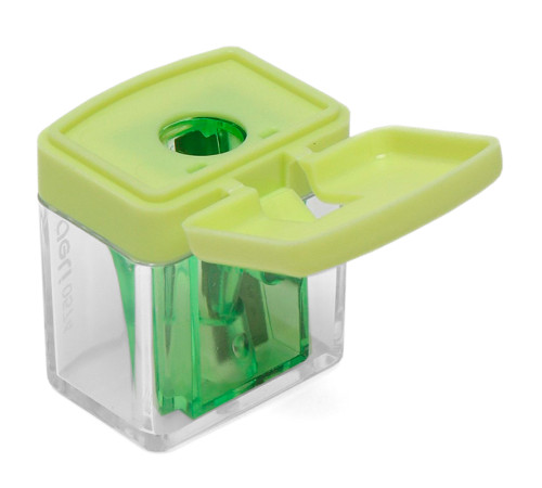 Точилка DELI пластмассовая, с прозрачным контейнером