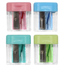 Точилка DELI пластмассовая, с прозрачным контейнером