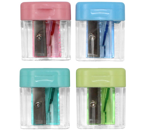 Точилка DELI пластмассовая, с прозрачным контейнером