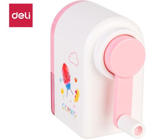 Точилка DELI "Comiko" механическая, с контейнером, ассорти 